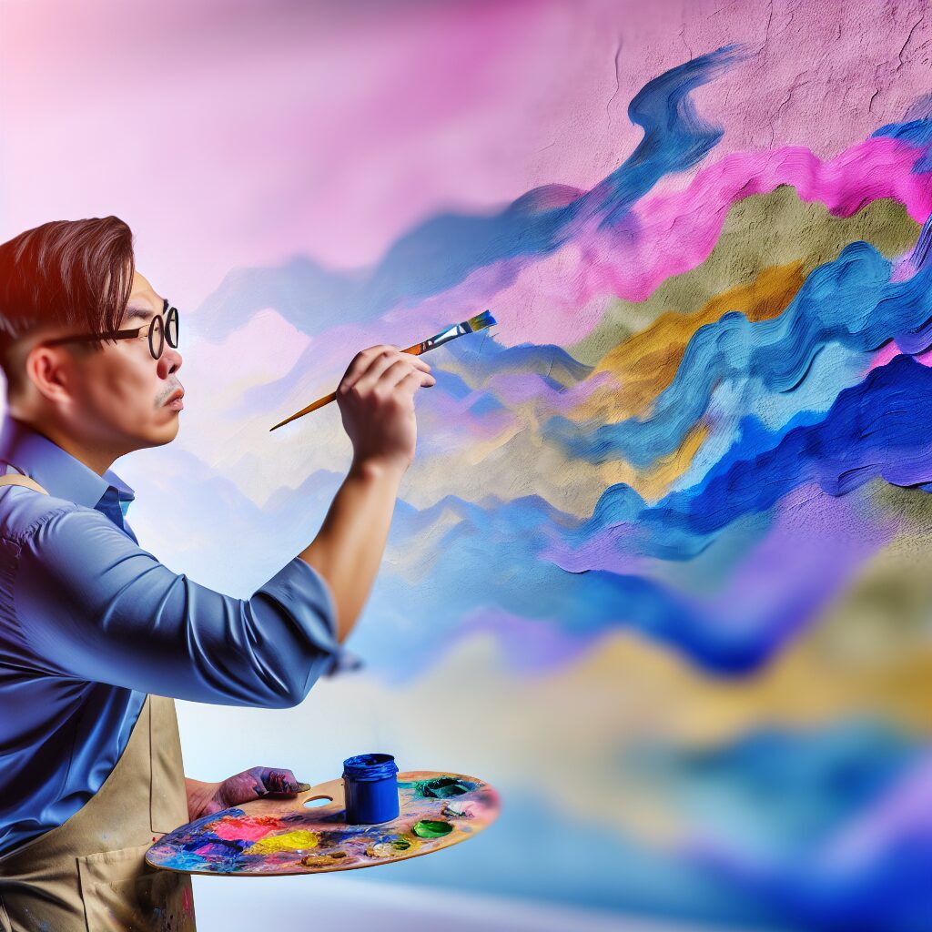 palette dartiste transformant un mur en 1024x1024 6975128